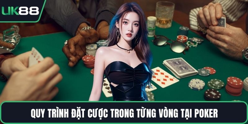 Quy trình đặt cược trong từng vòng tại Poker